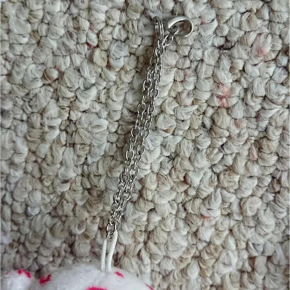 Craftholic Sloth bear double Plush Doll keychain with magnet - red lips Confetti